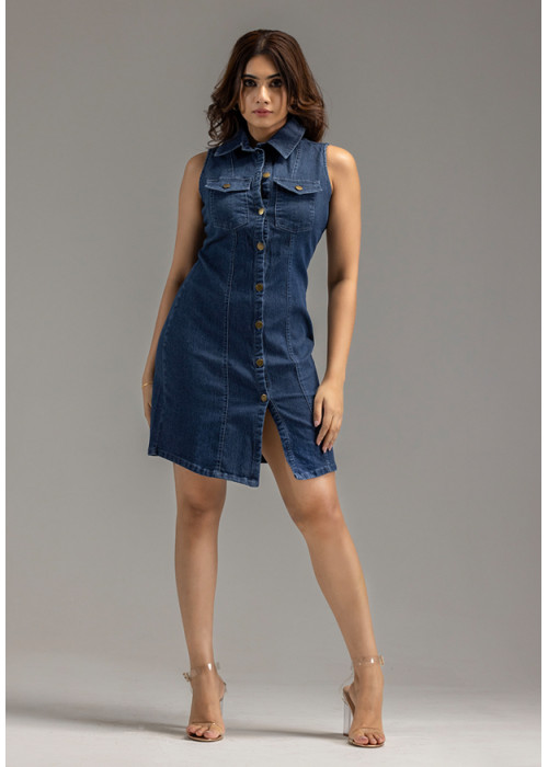 TANJI DENIM DRESS